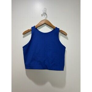 Girlfriend Collective Royal Blue High Neck Racerback Sports Bra Size XXL